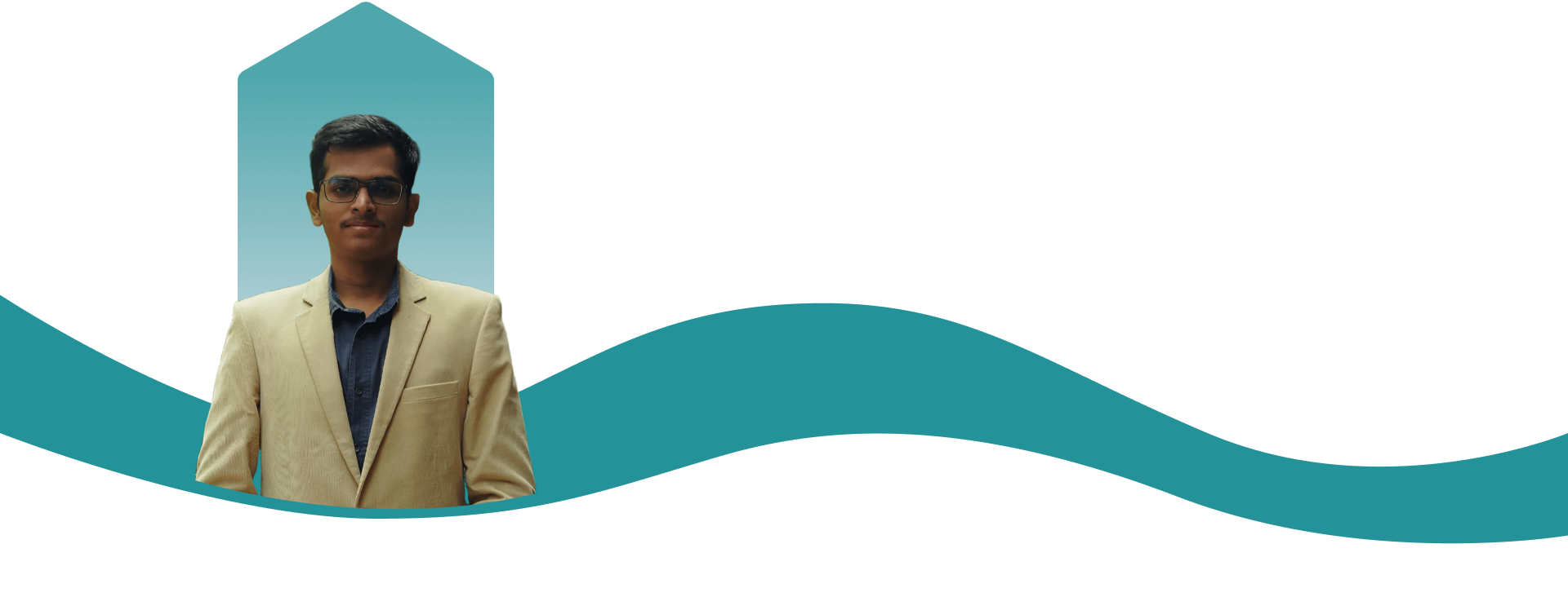 hero image (Hey, I am Megh Chevli, a Self-taught, College educated, versatile developer)